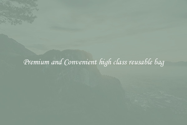 Premium and Convenient high class reusable bag