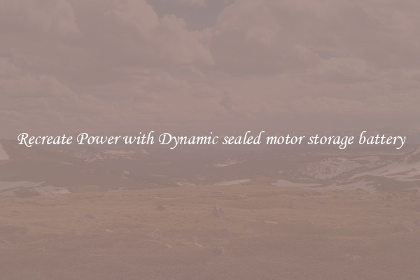 Recreate Power with Dynamic sealed motor storage battery