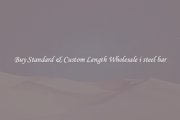 Buy Standard & Custom Length Wholesale i steel bar