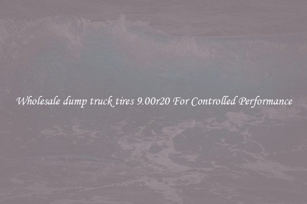 Wholesale dump truck tires 9.00r20 For Controlled Performance