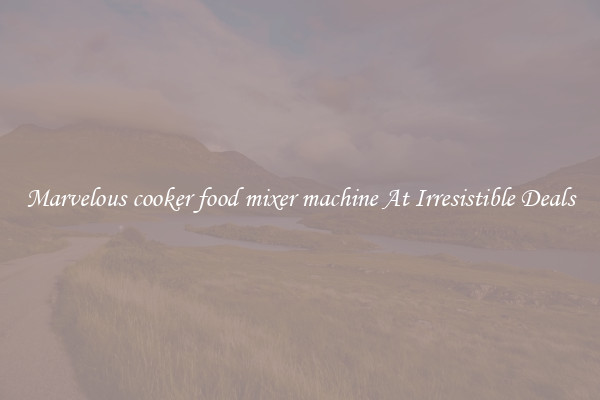 Marvelous cooker food mixer machine At Irresistible Deals