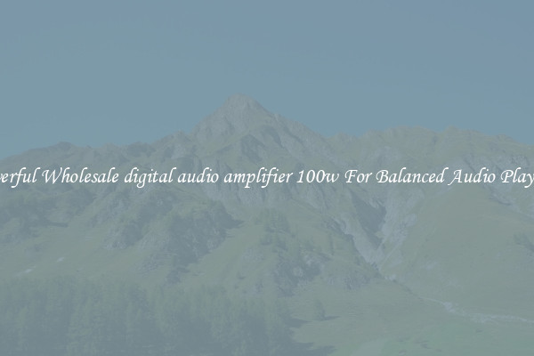 Powerful Wholesale digital audio amplifier 100w For Balanced Audio Playback