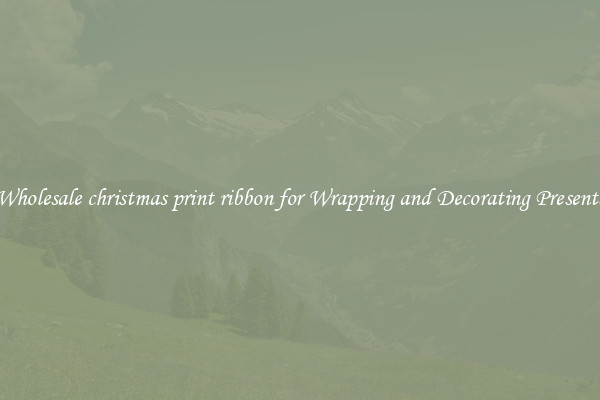 Wholesale christmas print ribbon for Wrapping and Decorating Presents