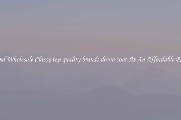 Find Wholesale Classy top quality brands down coat At An Affordable Price