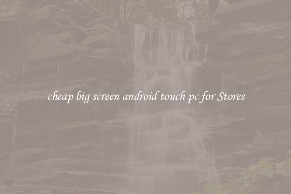 cheap big screen android touch pc for Stores
