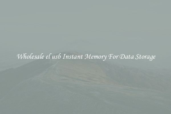 Wholesale el usb Instant Memory For Data Storage