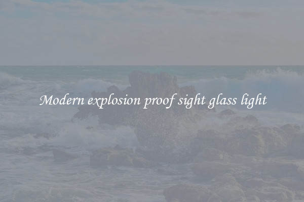 Modern explosion proof sight glass light