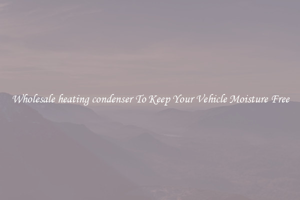 Wholesale heating condenser To Keep Your Vehicle Moisture Free