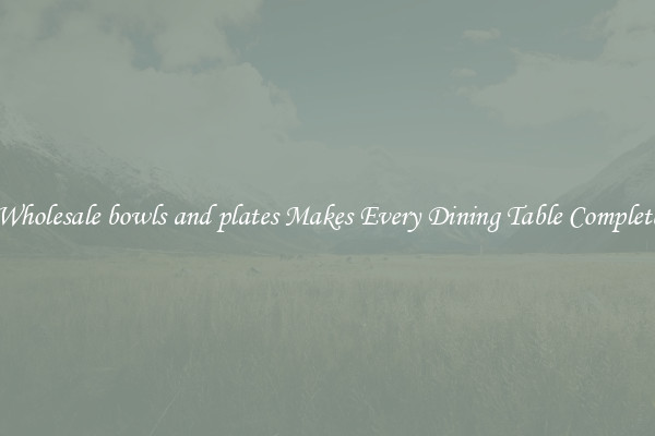 Wholesale bowls and plates Makes Every Dining Table Complete
