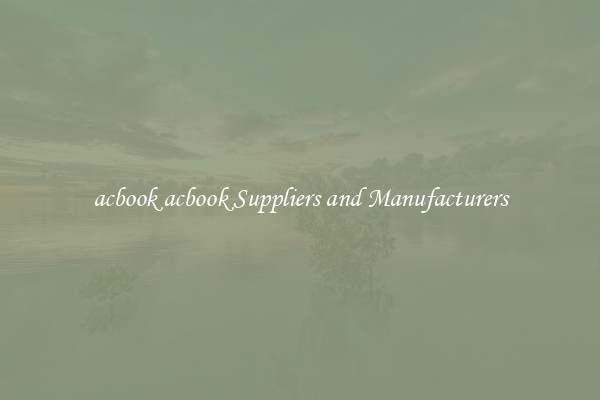 acbook acbook Suppliers and Manufacturers