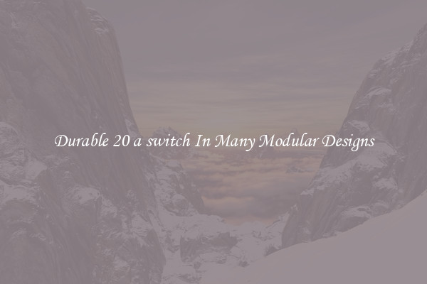 Durable 20 a switch In Many Modular Designs