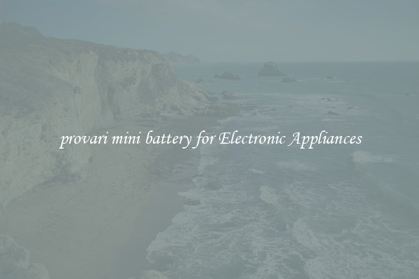 provari mini battery for Electronic Appliances
