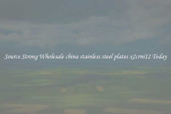Source Strong Wholesale china stainless steel plates x2crni12 Today
