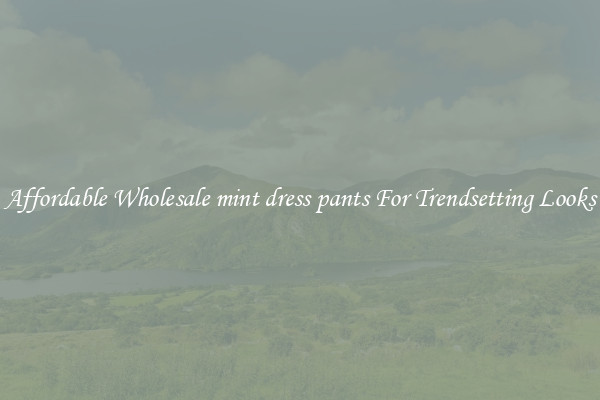Affordable Wholesale mint dress pants For Trendsetting Looks